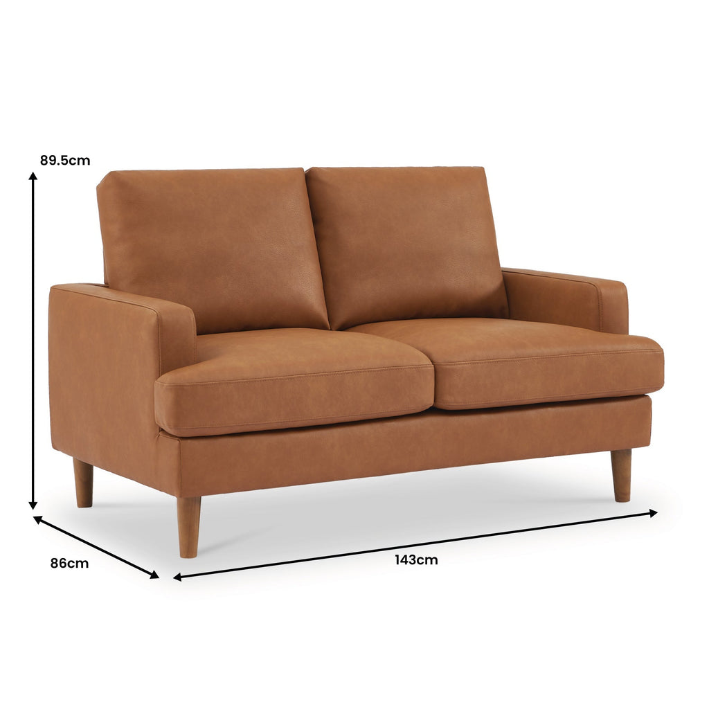 Faux Leather 2 Seater Sofa