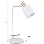 Marble Footed White and Gold Retro Table Lamp