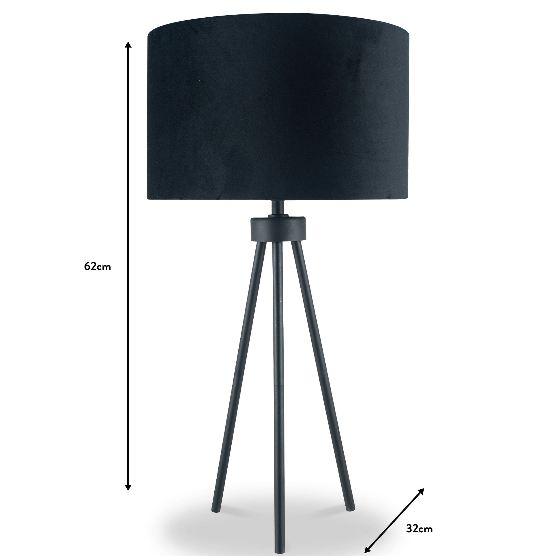 Matt Metal Tripod Table Lamp