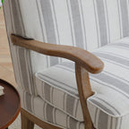 Striped Linen 2 Seater Sofa