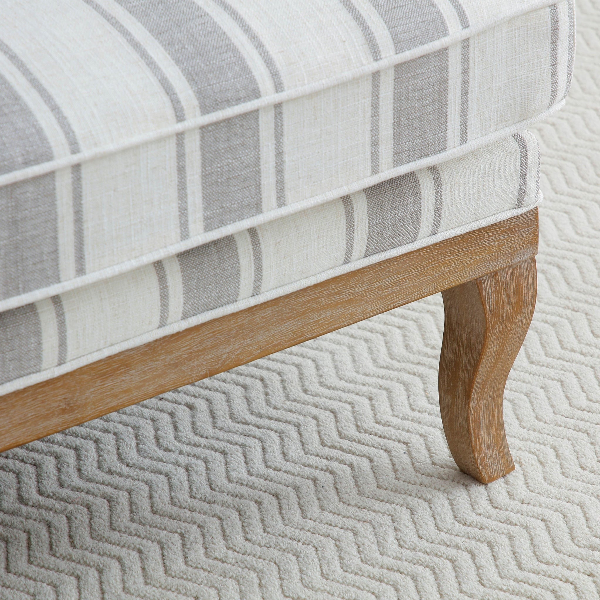 Striped Linen 2 Seater Sofa