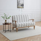Striped Linen 2 Seater Sofa