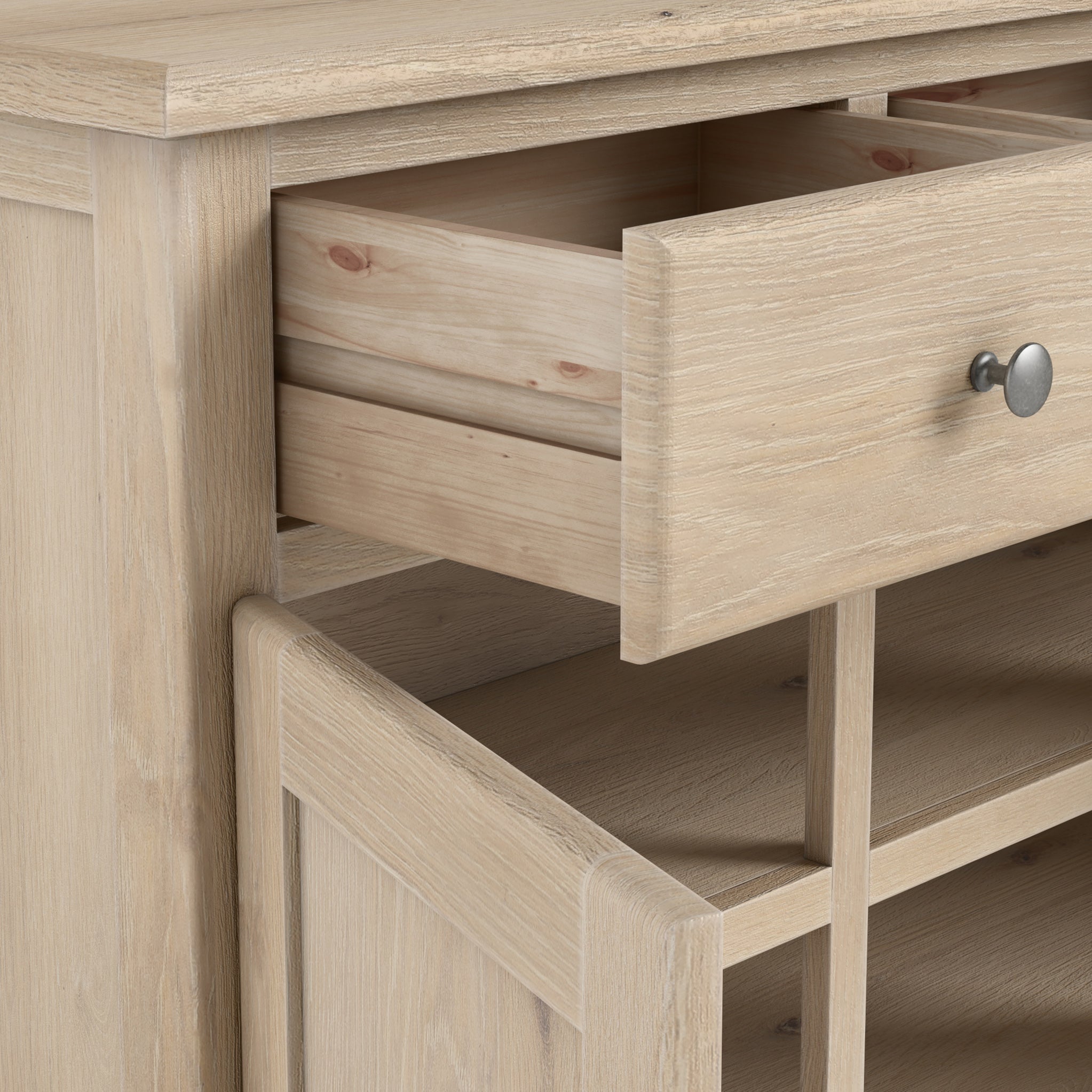 Washed Oak Large Sideboard