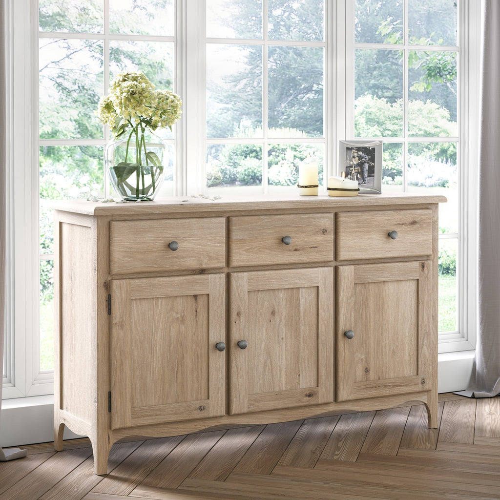Washed Oak Large Sideboard