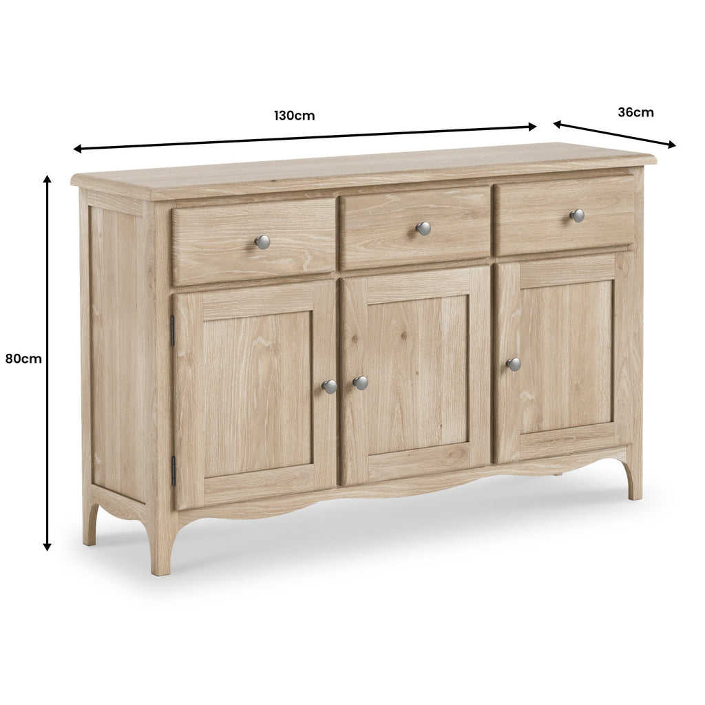 Washed Oak Large Sideboard