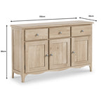 Washed Oak Large Sideboard